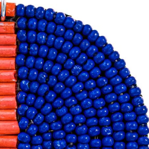 University of Florida Gators Earrings Hand Beaded Gator Logo Orange Blue NEW - Picture 8 of 11